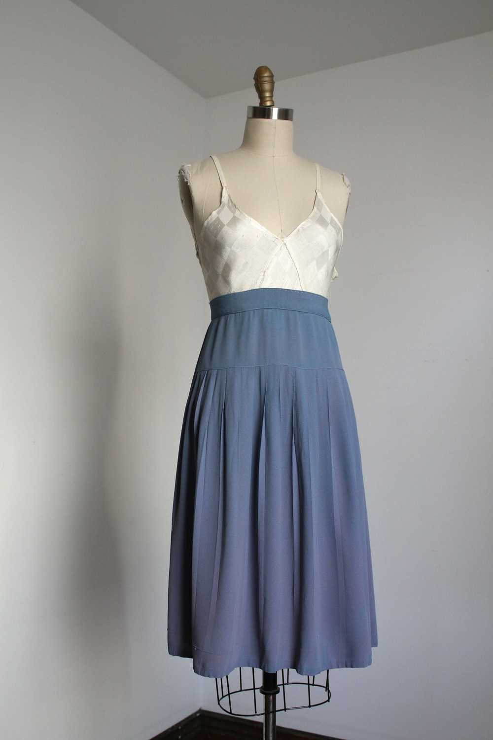vintage 1930s blue rayon dress set {s} - image 5
