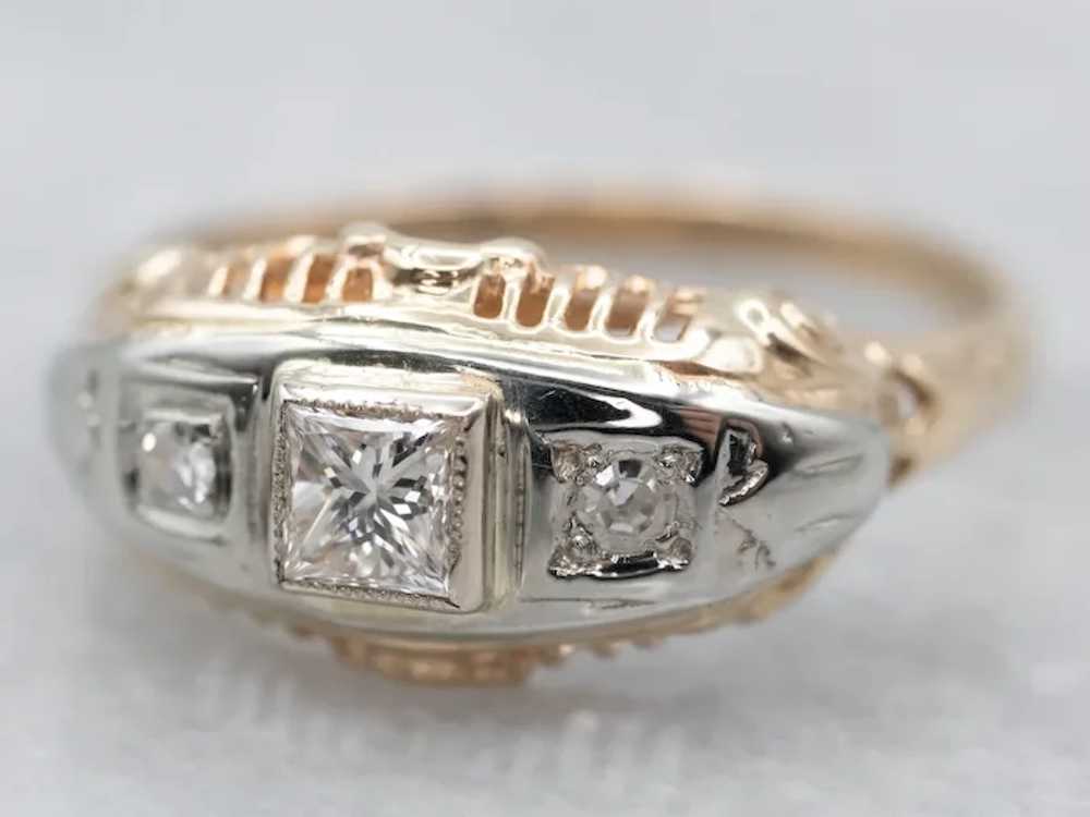 Late Art Deco Era Diamond Ring - image 2