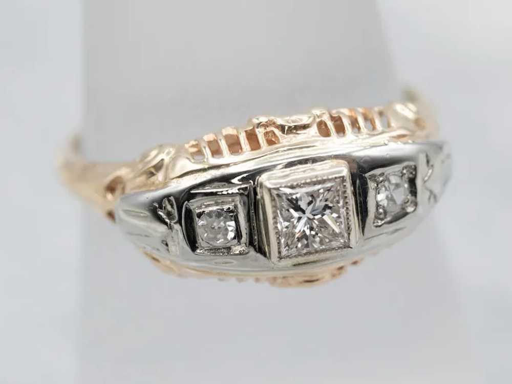 Late Art Deco Era Diamond Ring - image 5