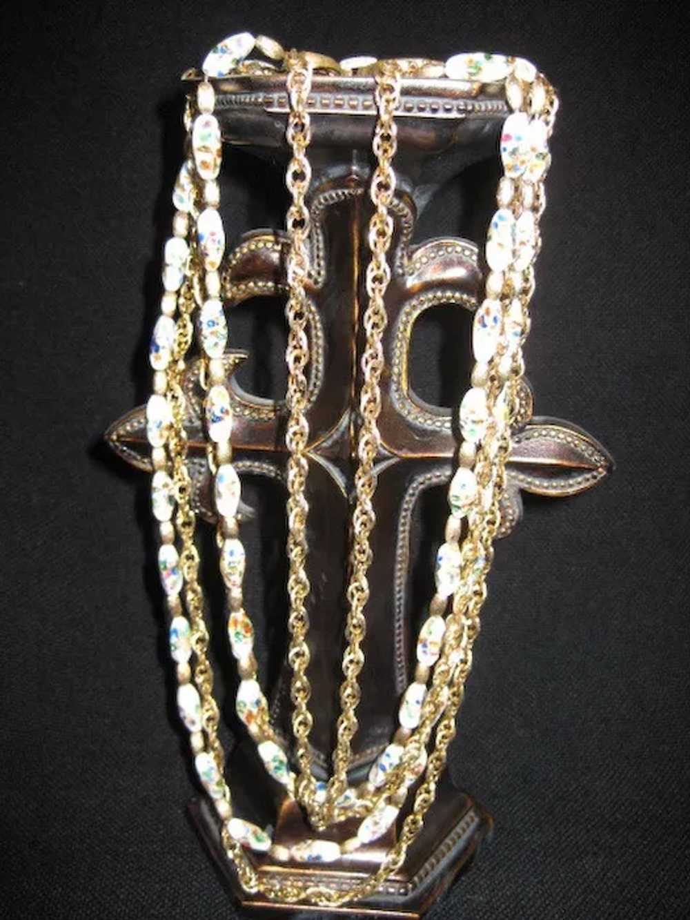 Vintage Five Strand Trifari Necklace - image 1