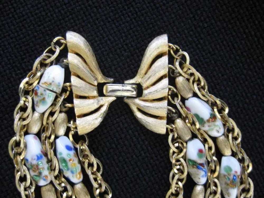 Vintage Five Strand Trifari Necklace - image 3