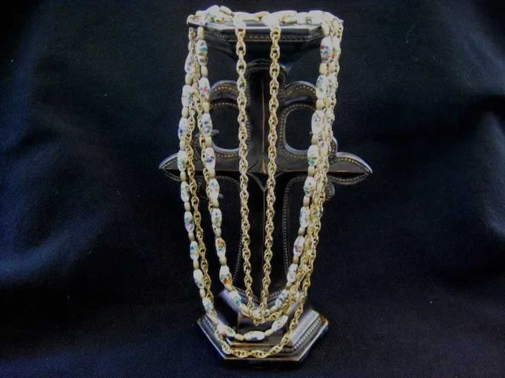 Vintage Five Strand Trifari Necklace - image 8