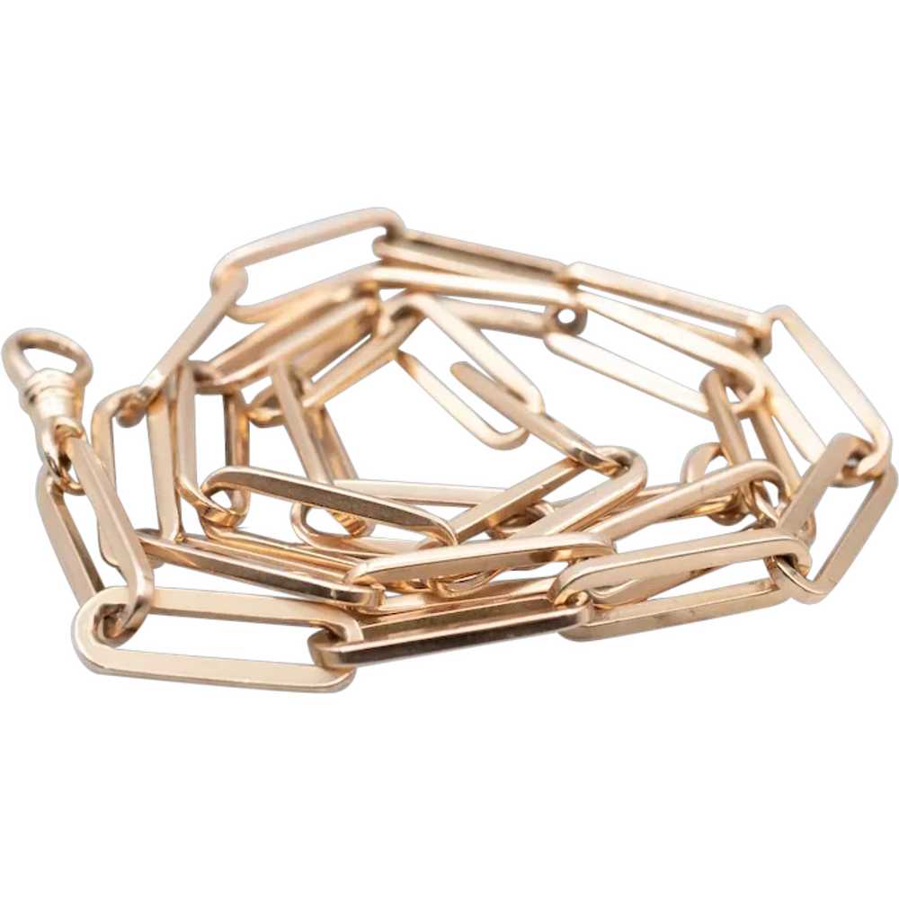 Vintage 14-Karat Gold Paperclip Chain - image 1