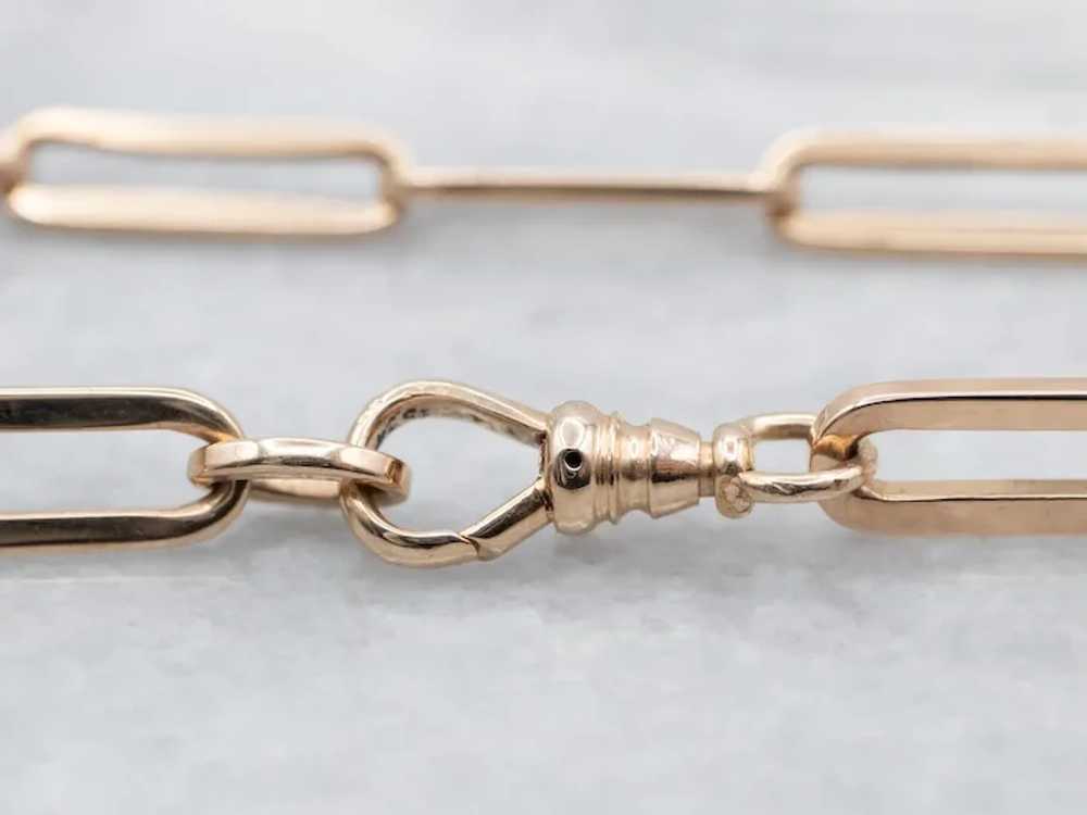 Vintage 14-Karat Gold Paperclip Chain - image 4