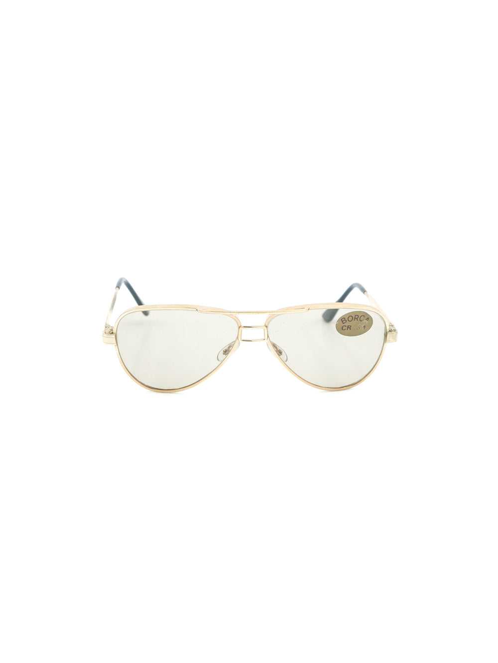 Gold Framed Aviator Sunglasses - image 1
