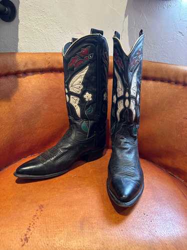 1980's Butterfly and Floral Western Boots by ACME 