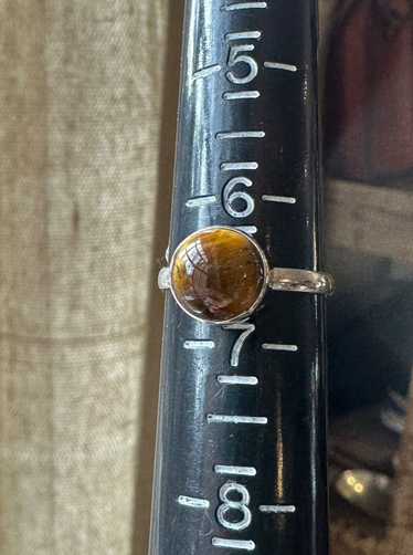 Tiger Eye Sterling Silver Ring - image 1