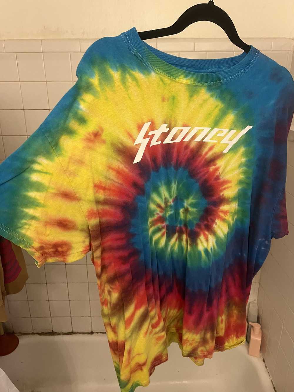 Post Malone Tour Tee Tie Dye Stoney Tee - Size La… - image 4