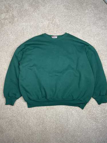 Hanes × Streetwear × Vintage Boxy green crewneck