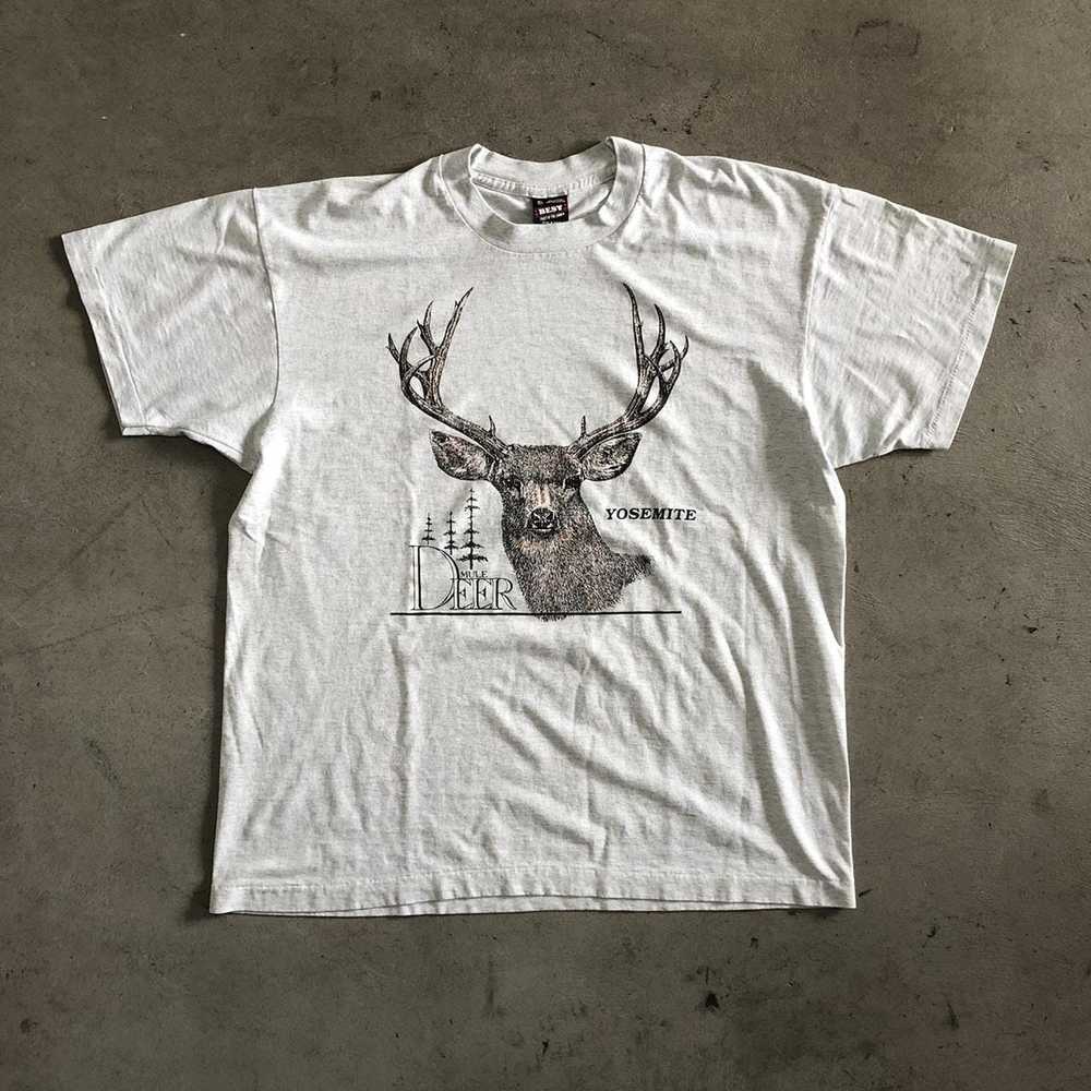 Vintage YOSEMITE DEER SINGLE STITCH TEE - 1990S - image 1