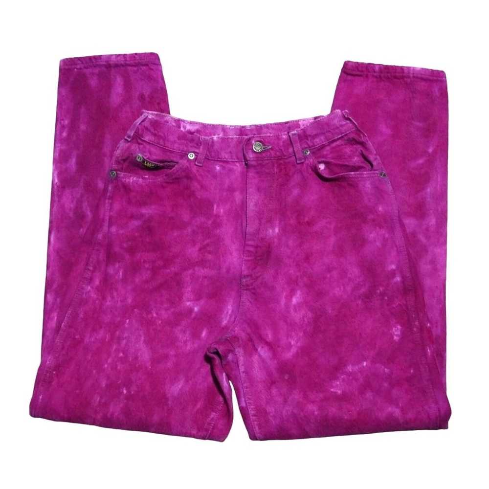 Lee Vintage Lee Jeans Hot Pink Fuchsia Tie Dye Hi… - image 1