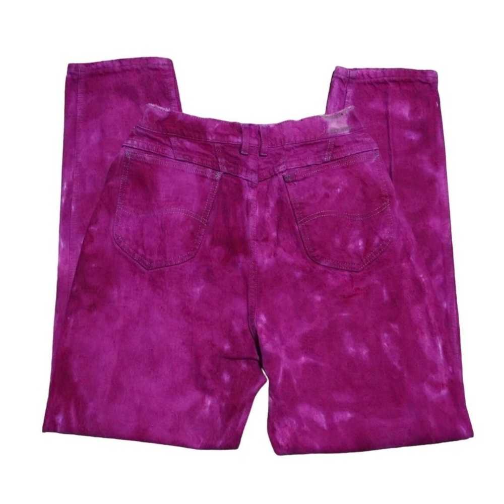 Lee Vintage Lee Jeans Hot Pink Fuchsia Tie Dye Hi… - image 2