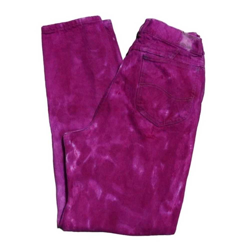 Lee Vintage Lee Jeans Hot Pink Fuchsia Tie Dye Hi… - image 5