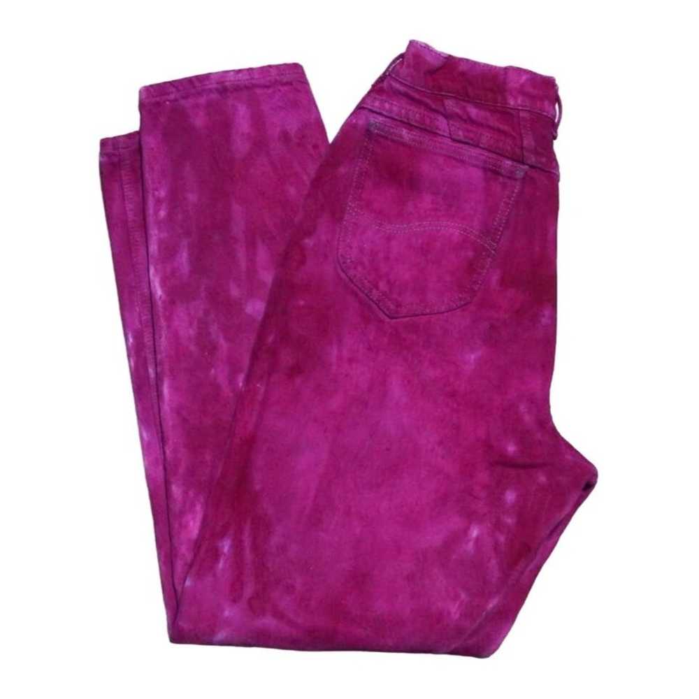 Lee Vintage Lee Jeans Hot Pink Fuchsia Tie Dye Hi… - image 6