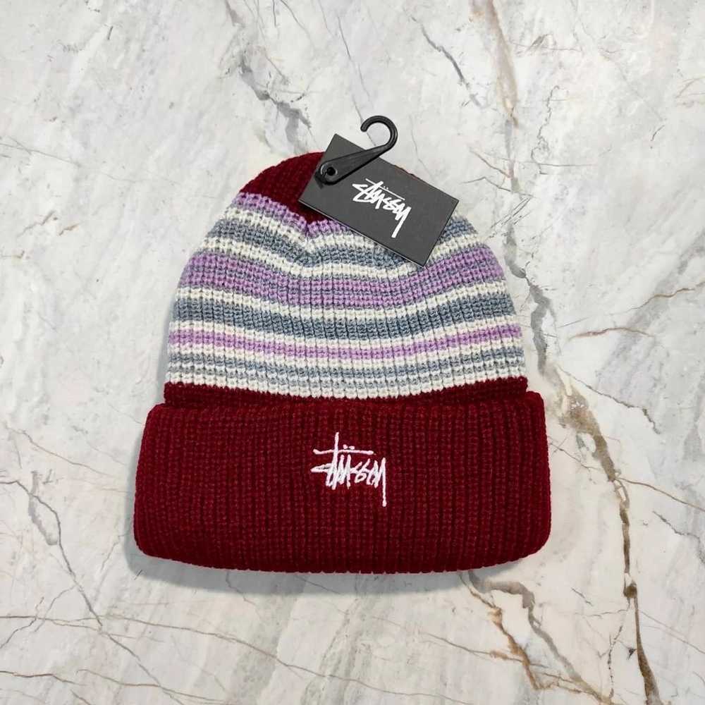 Streetwear × Stussy STUSSY STRIPED CUFF BEANIE HA… - image 2