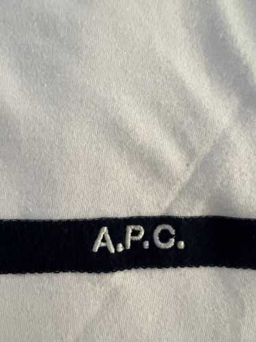 A.P.C. White A.P.C. Tshirt with Navy Stripe - image 1