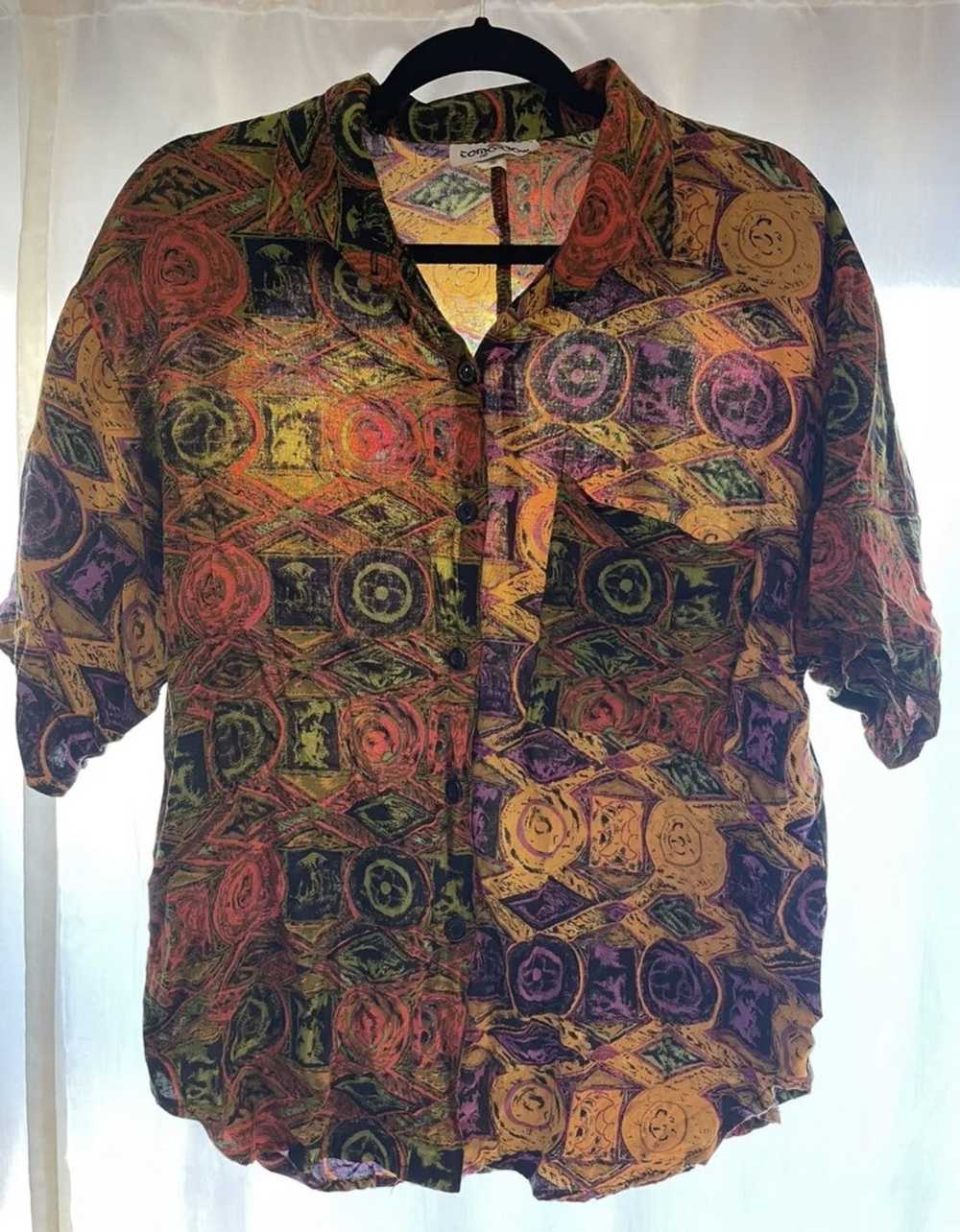 Vintage Vintage 70s Blouse Retro Womens TOMORROW … - image 1