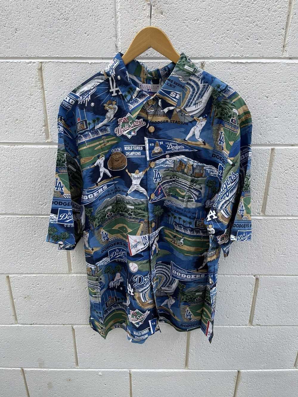 Reyn Spooner Los Angeles/Brooklyn Dodgers Hawaiian Shirt Size 2xl Button  Front