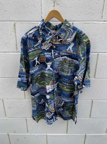 Vintage ANAHEIM ANGELS MLB Reyn Spooner Rayon Hawaiian Shirt M