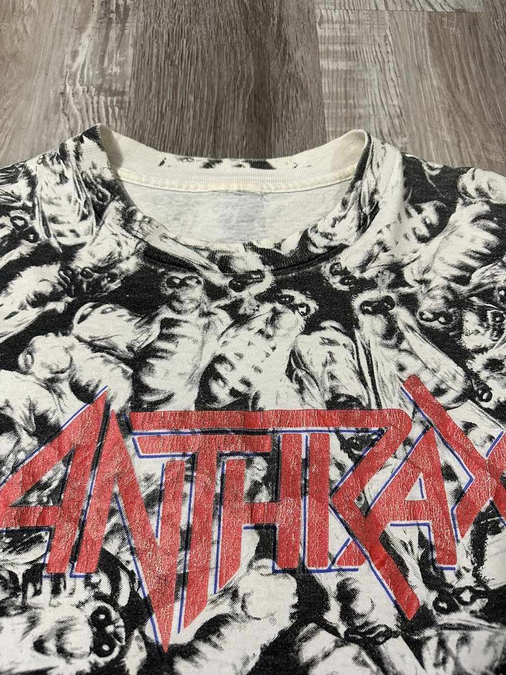 Band Tees × Made In Usa × Vintage 1991 Anthrax At… - image 3