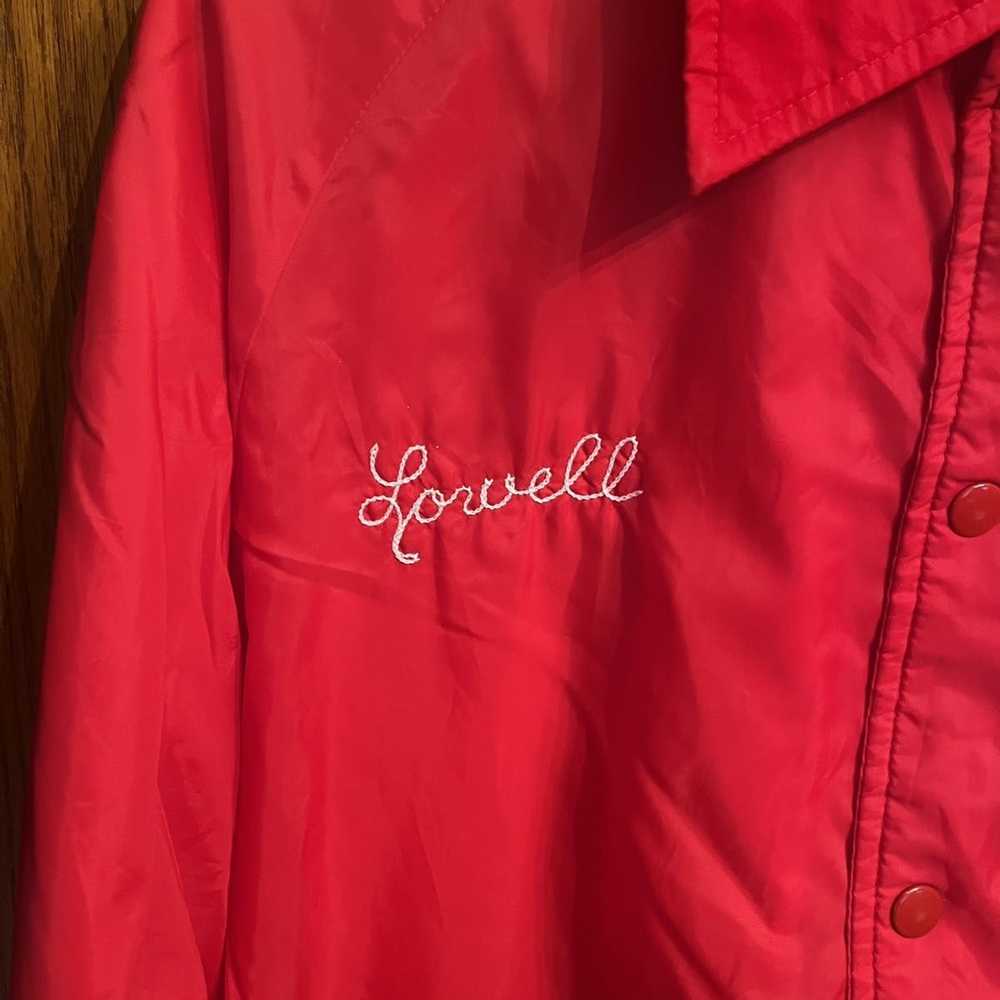 Vintage Vintage 80s Red Coaches Jacket trucking m… - image 2