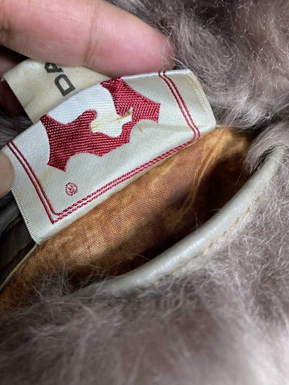 Designer × Leather Vintage Sherling Coat Leda Spa… - image 10