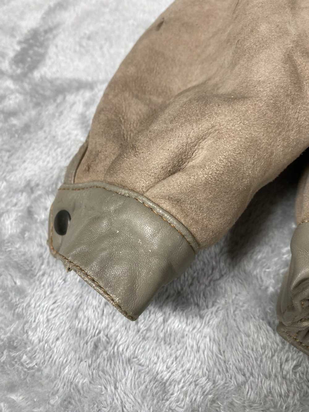 Designer × Leather Vintage Sherling Coat Leda Spa… - image 6