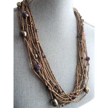 BEAUTIFUL and Unique Vintage Beaded Necklace, Unu… - image 1