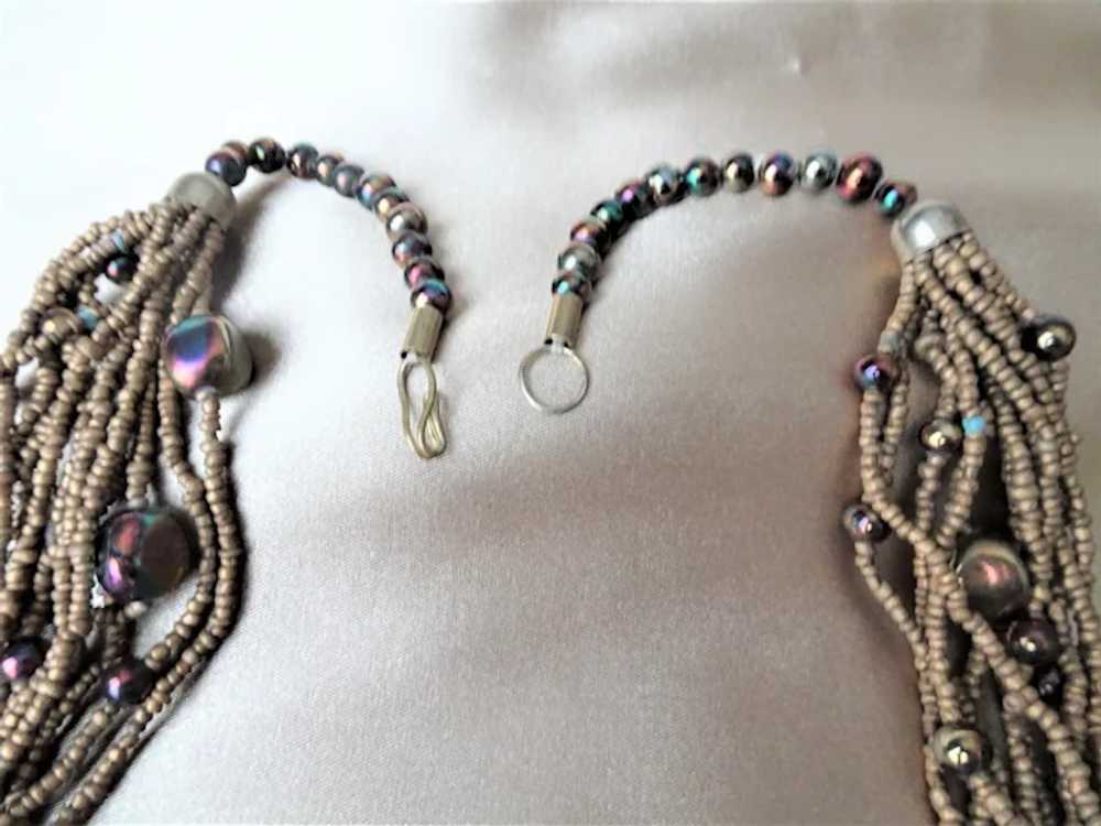 BEAUTIFUL and Unique Vintage Beaded Necklace, Unu… - image 4