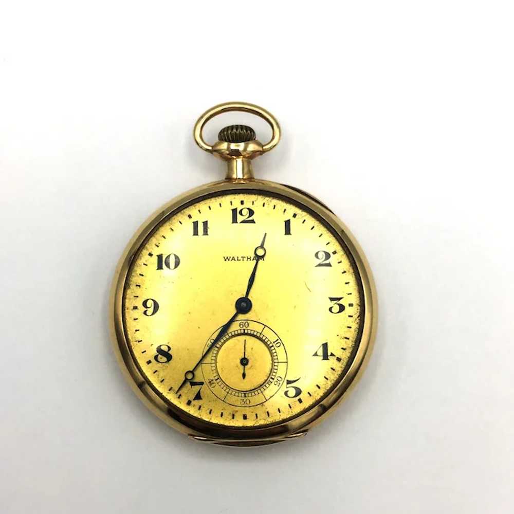 14K Waltham Colonial Pocket Watch & Box - image 2