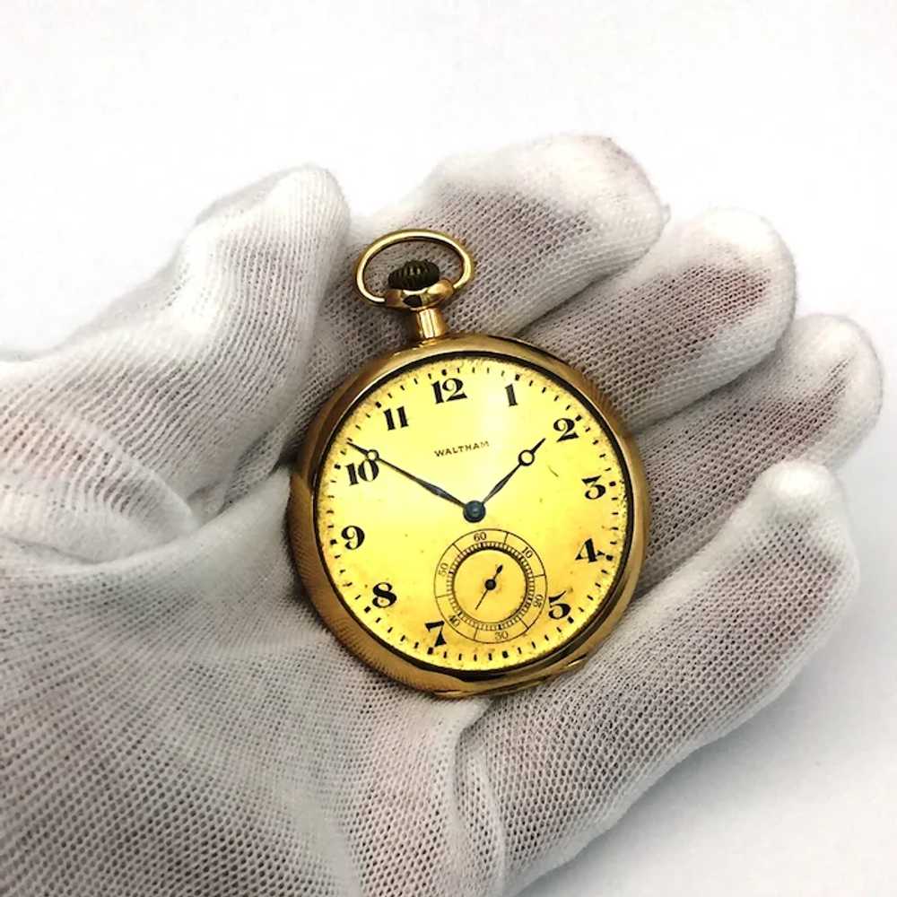 14K Waltham Colonial Pocket Watch & Box - image 5