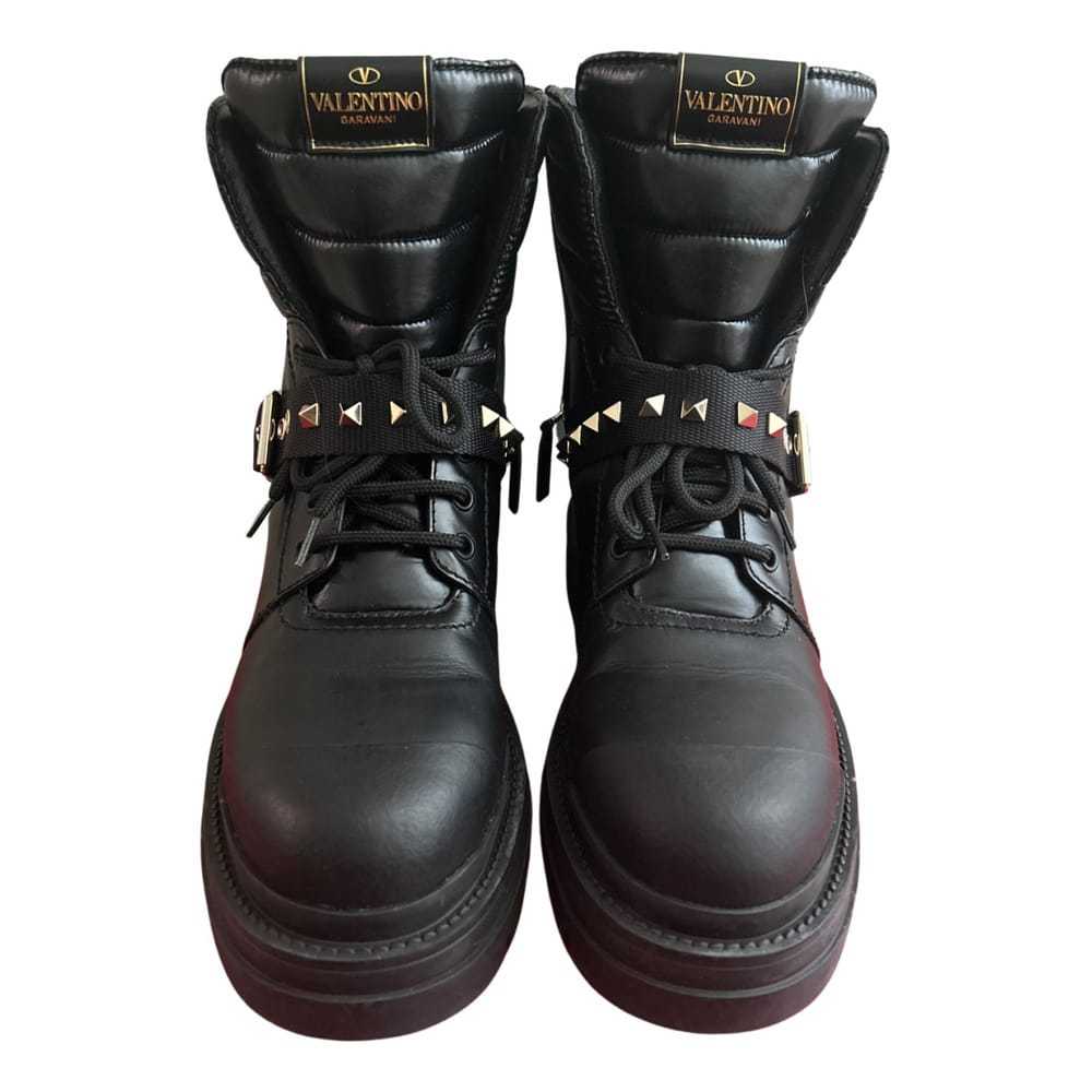 Valentino Garavani Leather lace up boots - image 1