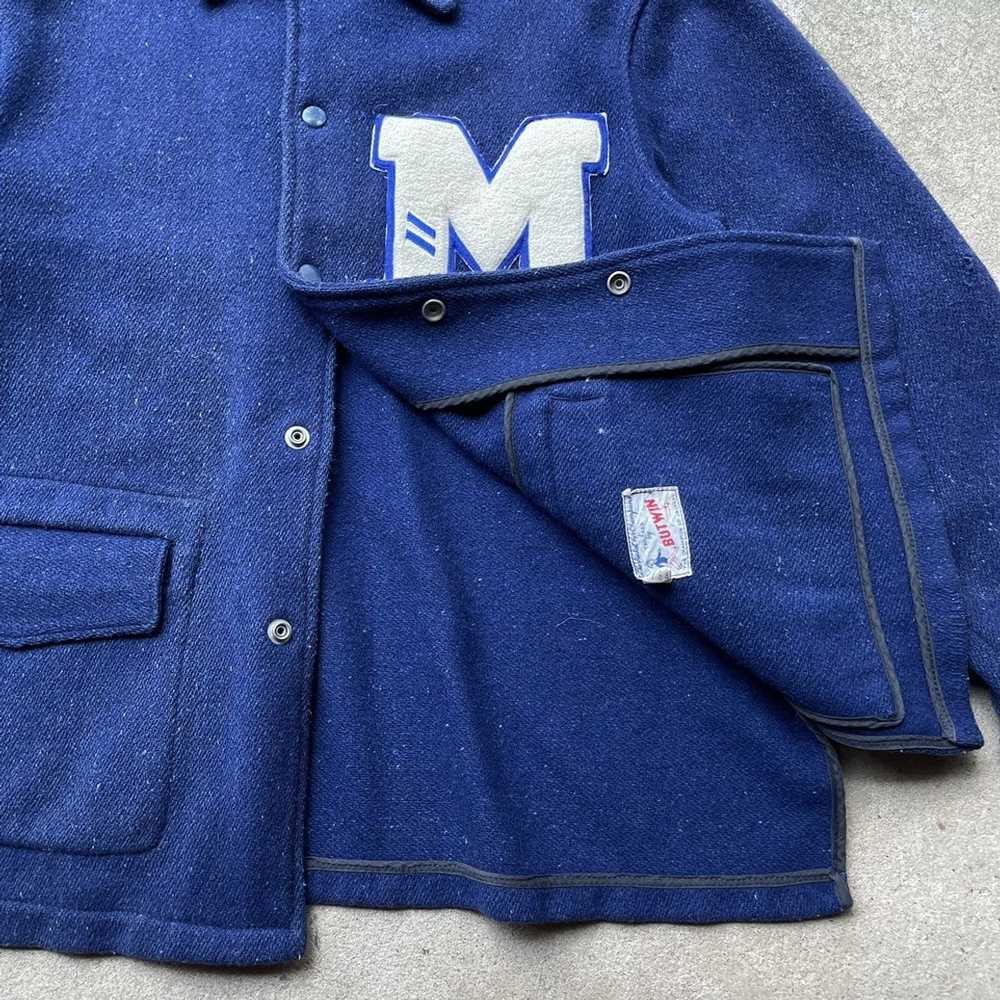 Made In Usa × Vintage 50’s Butwin Wool Letterman … - image 4