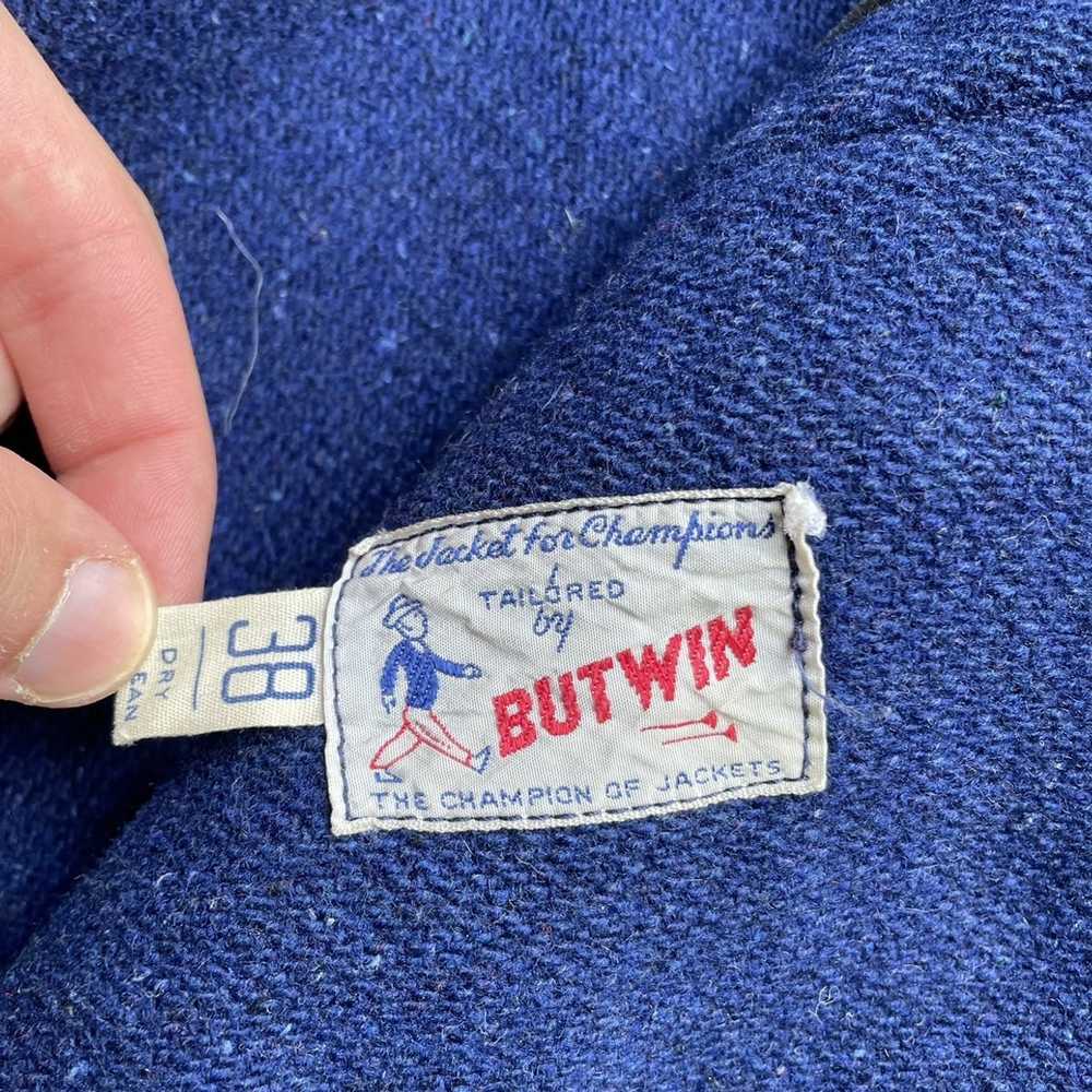 Made In Usa × Vintage 50’s Butwin Wool Letterman … - image 5