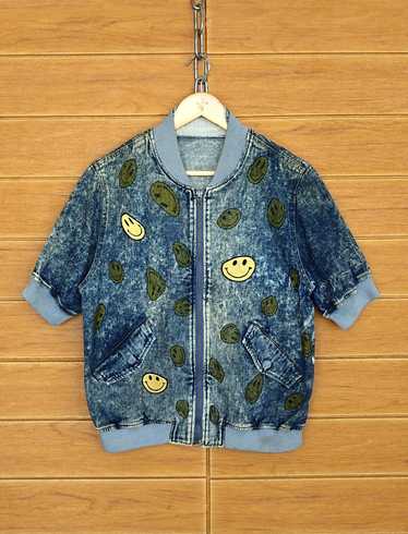 Candy stripper denim jacket - Gem