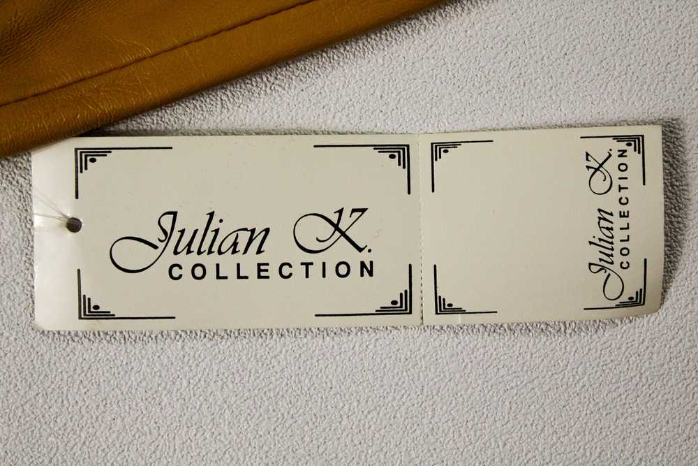 1980s Julian K High Waist Mustard Yellow Leather … - image 6