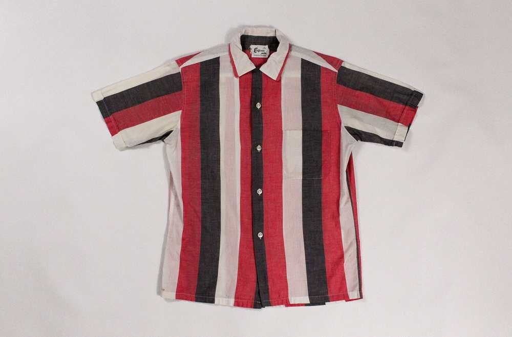 1950s California Palm Loop Collar Shirt - image 1