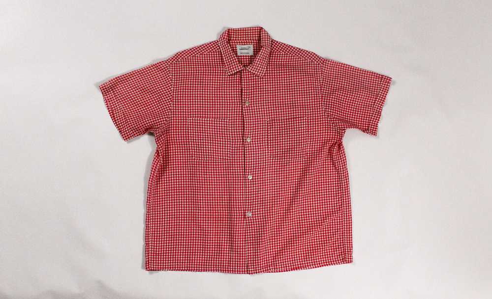 1950s Penney's Towncraft Gingham Loop Collar Shirt - image 1