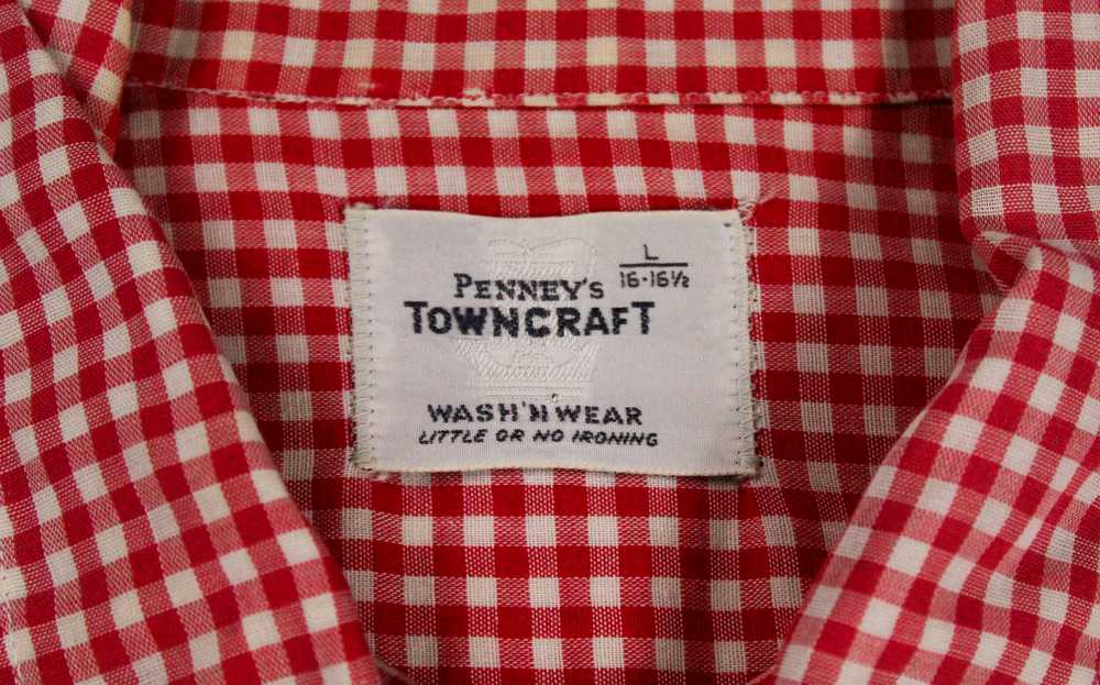 1950s Penney's Towncraft Gingham Loop Collar Shirt - image 3