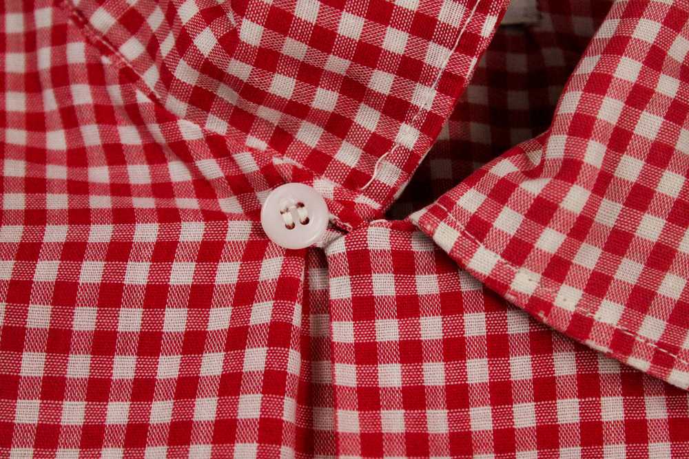 1950s Penney's Towncraft Gingham Loop Collar Shirt - image 4