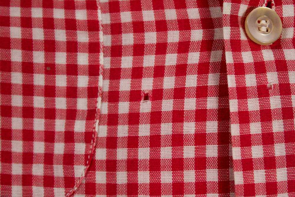 1950s Penney's Towncraft Gingham Loop Collar Shirt - image 5