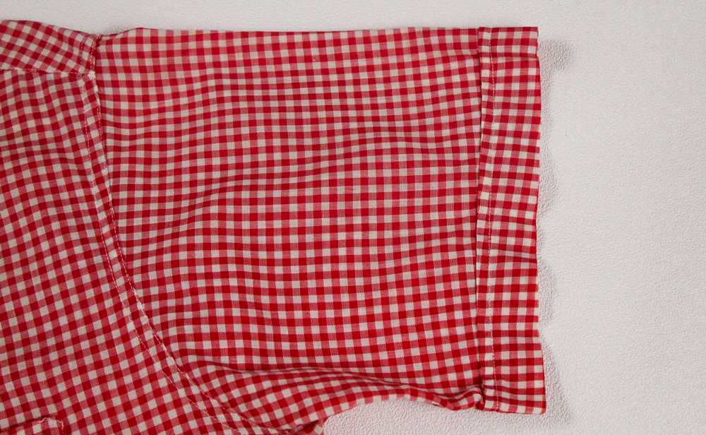 1950s Penney's Towncraft Gingham Loop Collar Shirt - image 6