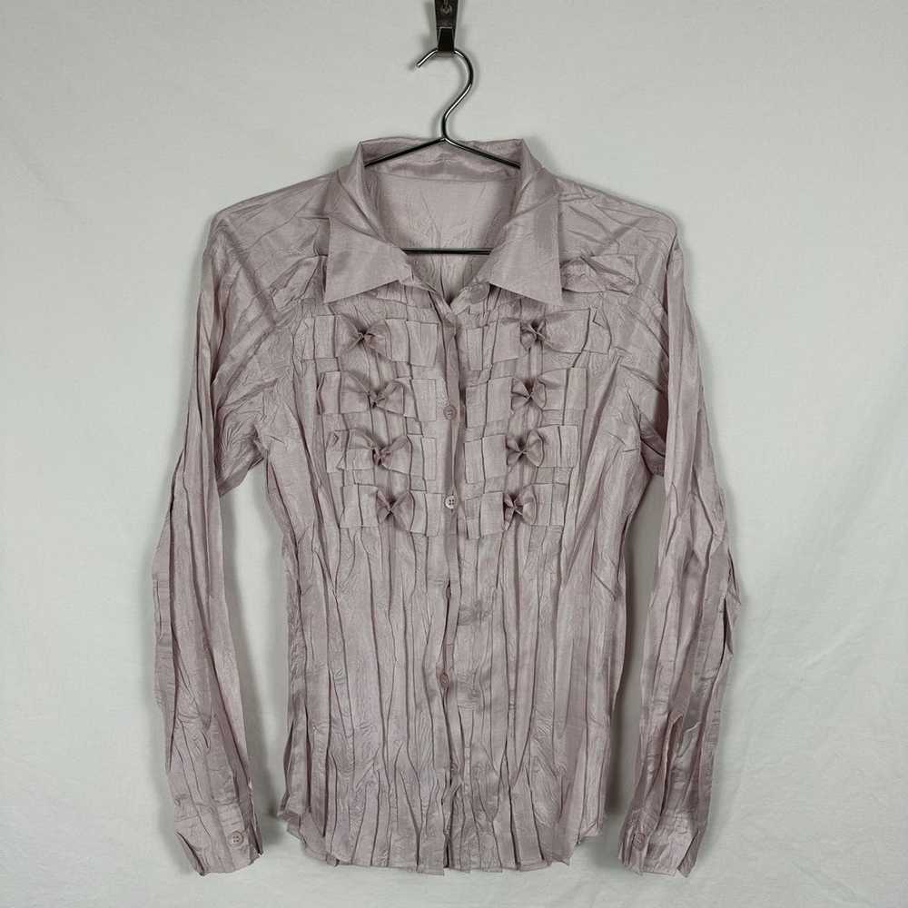 Issey Miyake PLEATS PLEASE WRINKLED BUTTON UP - Gem