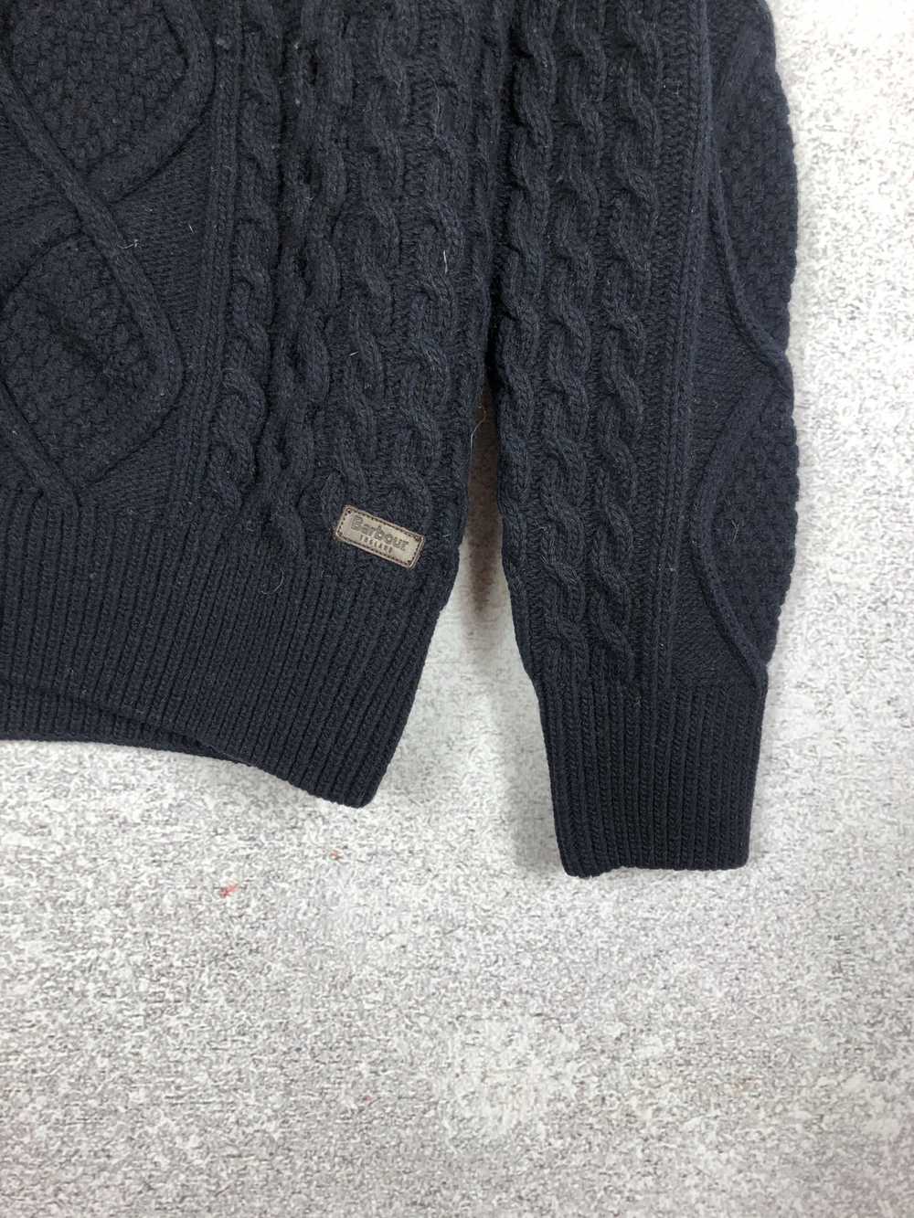 Barbour × Coloured Cable Knit Sweater Vintage Bar… - image 3