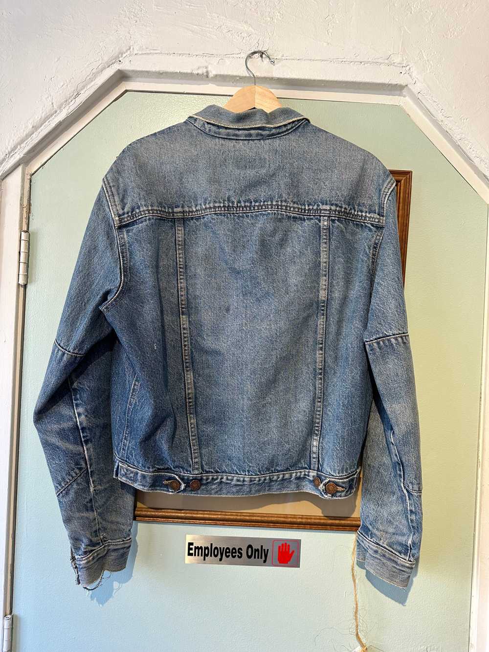 1980's Calvin Klein Medium Wash Denim Jacket - La… - image 3