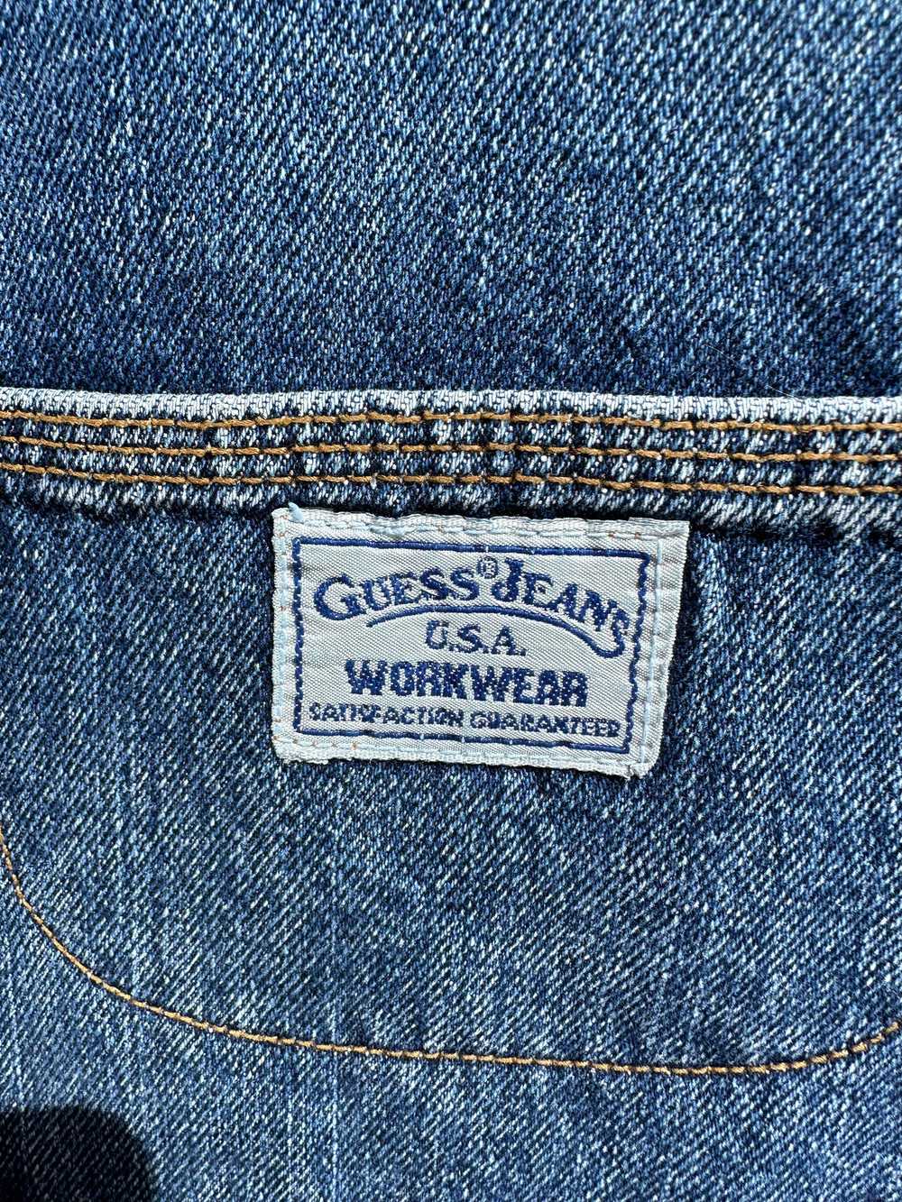 80’s Guess Jeans Denim Carpenter Vest - image 3