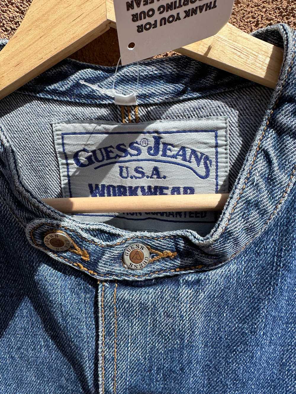 80’s Guess Jeans Denim Carpenter Vest - image 4