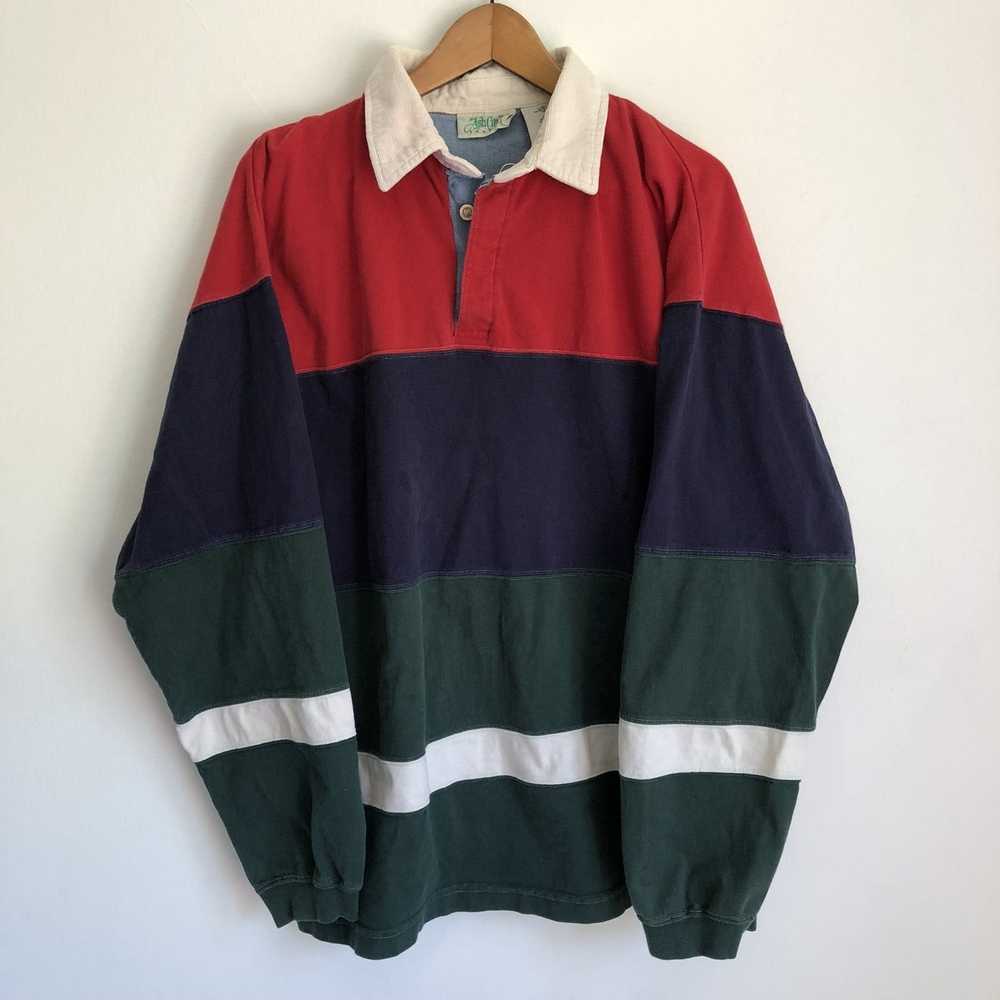 Vintage 90s Color blocked Rugby Polo - image 1