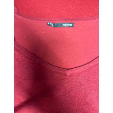 1 Maurices XL Burgandy sweater with pretty detail… - image 1