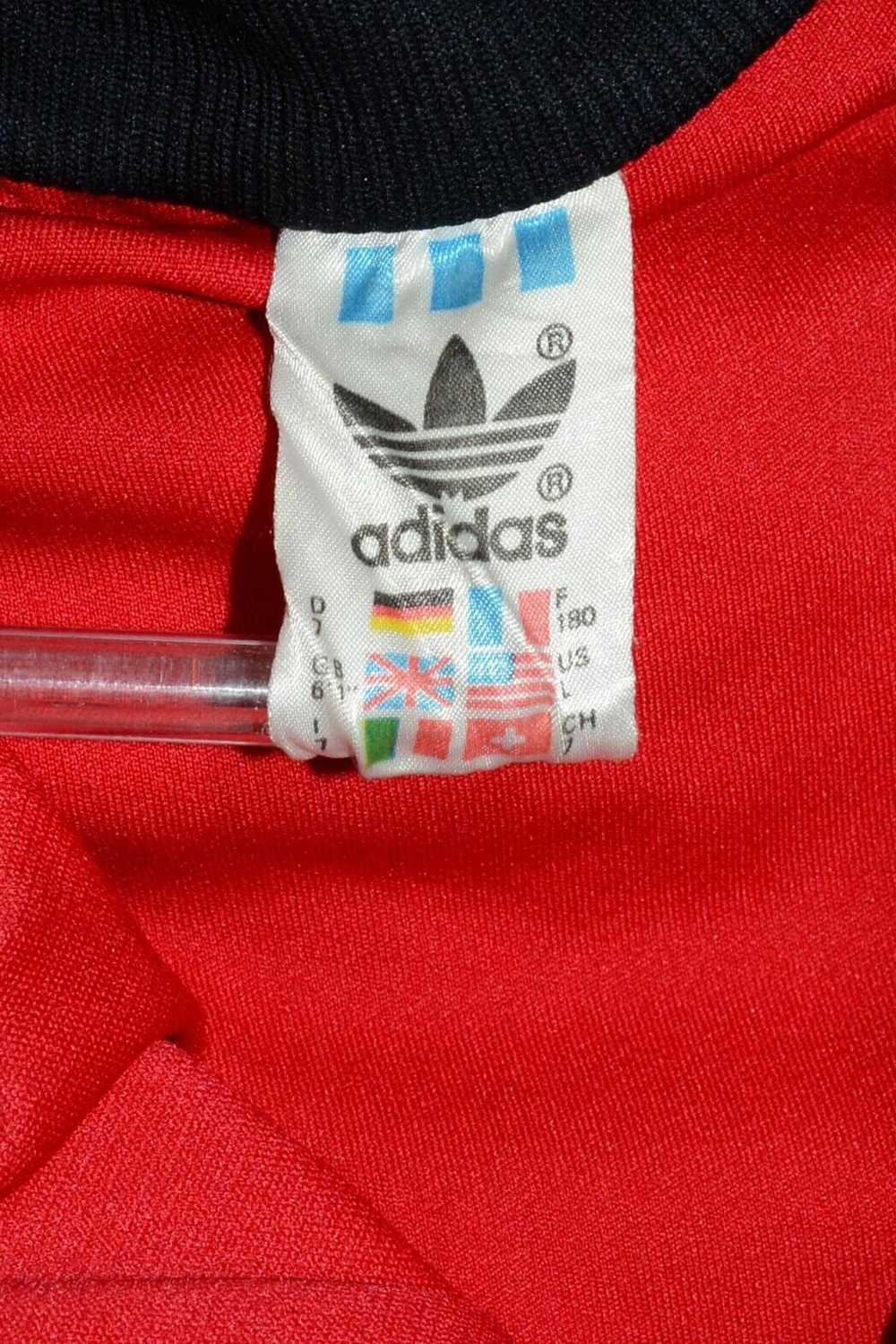 Adidas ADIDAS VINTAGE 1980'S RED FOOTBALL JACKET … - image 3